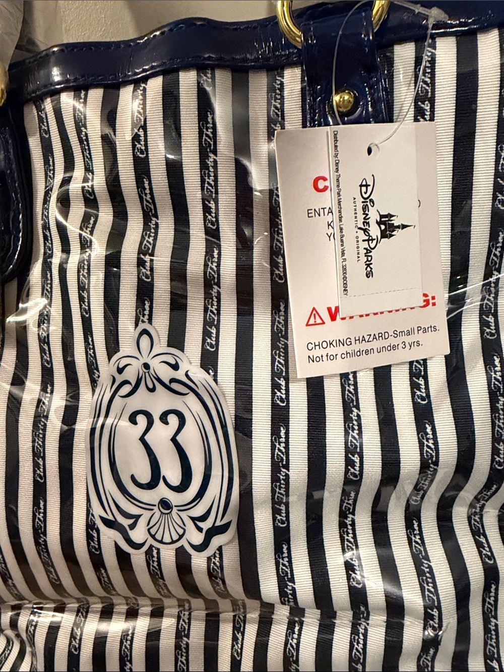 NWT Disney Parks Club 33 Navy&White Satchel Bag/Purse - Picture 3 of 8
